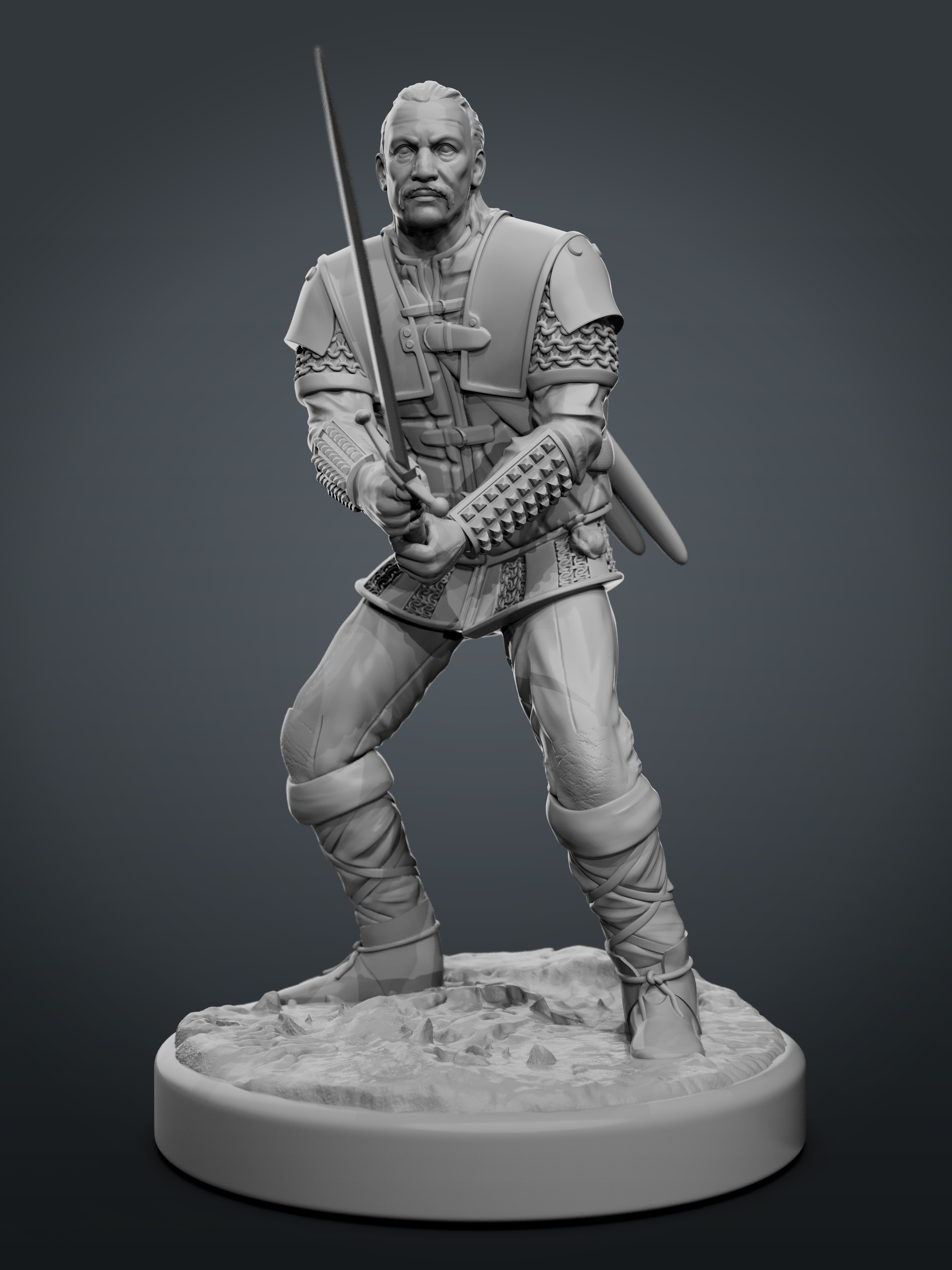 3D printed Vesemir figure